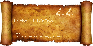 Lichtl Liána névjegykártya